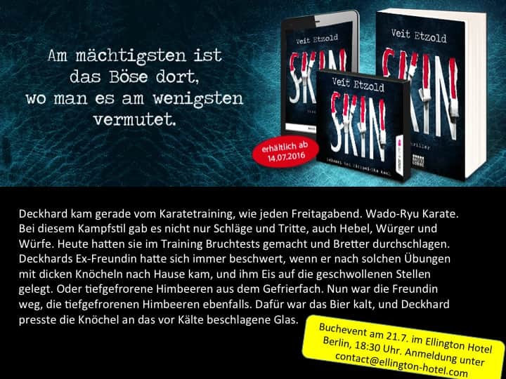 Noch eine kleine Leseprobe zu SKIN, Kriminalkommissar Deckhard stellt sich vor